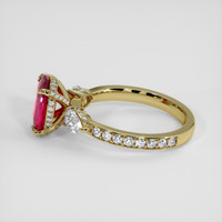 3.28 Ct. Pinkish Red Ruby Ring, 14K Yellow Gold 4