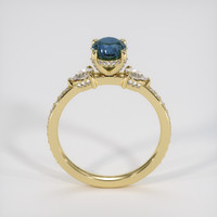 1.72 Ct. Greenish Blue Sapphire Ring, 14K Yellow Gold 3