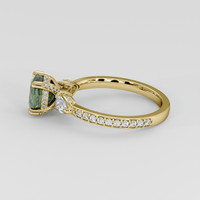 1.73 Ct. Green Sapphire Ring, 14K Yellow Gold 4