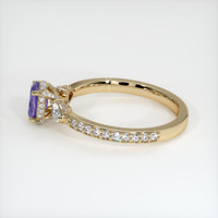0.78 Ct. Violet Sapphire Ring, 14K Yellow Gold 4