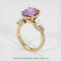 3.22 Ct. Sapphire Ring, 14K Yellow Gold 2