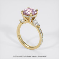 4.65 Ct. Purplish Pink Sapphire Ring, 18K Yellow Gold 2
