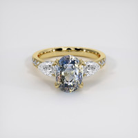3.22 Ct. Bi Color Sapphire Ring, 18K Yellow Gold 1