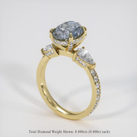 3.22 Ct. Bi Color Sapphire Ring, 18K Yellow Gold 2