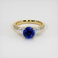 2.22 Ct. Blue Sapphire Ring, 18K Yellow Gold 1
