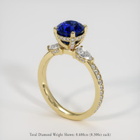 2.22 Ct. Blue Sapphire Ring, 18K Yellow Gold 2