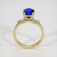 2.22 Ct. Blue Sapphire Ring, 18K Yellow Gold 3