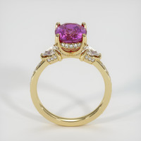 2.40 Ct. Pinkish Purple Sapphire Ring, 18K Yellow Gold 3