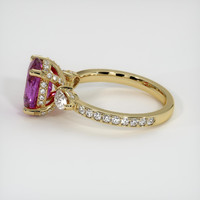 2.40 Ct. Pinkish Purple Sapphire Ring, 18K Yellow Gold 4