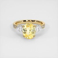 4.01 Ct. Yellow Sapphire Ring, 18K Yellow Gold 1