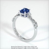 1.03 Ct. Blue Sapphire Ring, Platinum 950 2