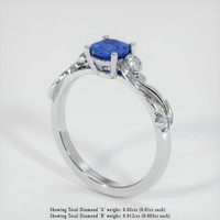 0.94 Ct. Blue Sapphire Ring, Platinum 950 2