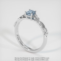0.67 Ct. Sapphire Ring, Platinum 950 2