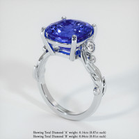 7.60 Ct. Sapphire Ring, Platinum 950 2