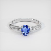 0.74 Ct. Blue Sapphire Ring, Platinum 950 1