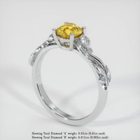 0.91 Ct. Bi Color Sapphire Ring, Platinum 950 2