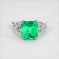 4.73 Ct. Emerald Ring, Platinum 950 1