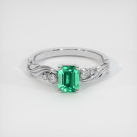 0.69 Ct. Emerald Ring, Platinum 950 1