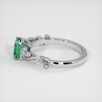 0.69 Ct. Emerald Ring, Platinum 950 4