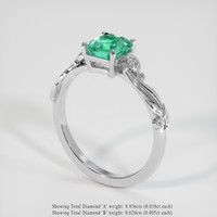 1.24 Ct. Emerald Ring, Platinum 950 2