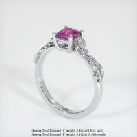 0.73 Ct. Pinkish Purple Sapphire Ring, Platinum 950 4