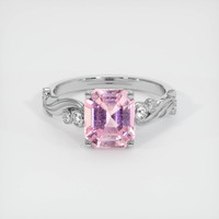 2.62 Ct. Pink Sapphire Ring, Platinum 950 1