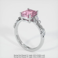 2.62 Ct. Pink Sapphire Ring, Platinum 950 2