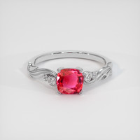 1.21 Ct. Padparadscha Sapphire Ring, Platinum 950 1