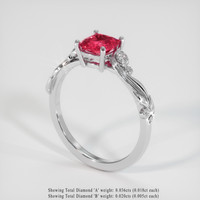 1.21 Ct. Padparadscha Sapphire Ring, Platinum 950 2