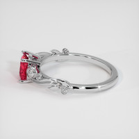 1.21 Ct. Padparadscha Sapphire Ring, Platinum 950 4