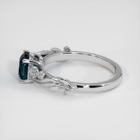 1.37 Ct. Greenish Blue Sapphire Ring, Platinum 950 4