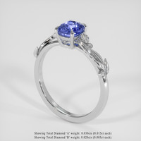 1.31 Ct. Bi Color Sapphire Ring, Platinum 950 2