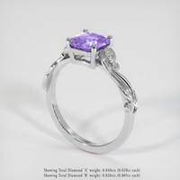 1.36 Ct. Purple Sapphire Ring, Platinum 950 2