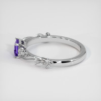 0.66 Ct. Bluish Purple Sapphire Ring, Platinum 950 4