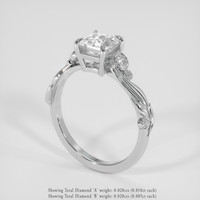 1.07 Ct. White Sapphire Ring, Platinum 950 2