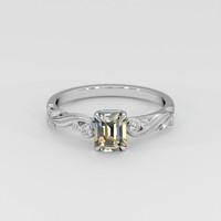 1.34 Ct. Bi Color Sapphire Ring, Platinum 950 1