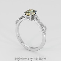 1.34 Ct. Bi Color Sapphire Ring, Platinum 950 2