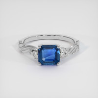 1.29 Ct. Blue Sapphire Ring, Platinum 950 1