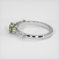 0.67 Ct. Yellowish Green Sapphire Ring, Platinum 950 4