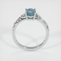 1.62 Ct. Greyish Blue Sapphire Ring, Platinum 950 3