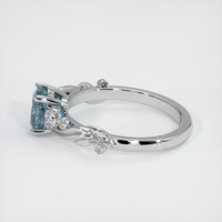 1.62 Ct. Greyish Blue Sapphire Ring, Platinum 950 4