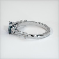 1.05 Ct. Greenish Blue Sapphire Ring, Platinum 950 4