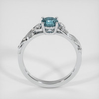 0.81 Ct. Greenish Blue Sapphire Ring, Platinum 950 3