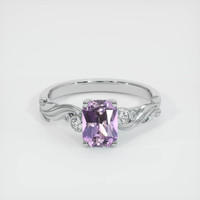 1.04 Ct. Pinkish Purple Sapphire Ring, Platinum 950 1