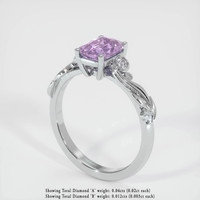 1.04 Ct. Pinkish Purple Sapphire Ring, Platinum 950 2