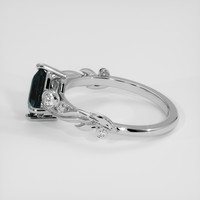 1.13 Ct. Greenish Blue Sapphire Ring, Platinum 950 4