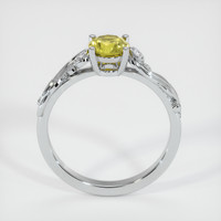 0.80 Ct. Greenish Yellow Sapphire Ring, Platinum 950 3
