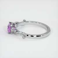 0.85 Ct. Pinkish Purple Sapphire Ring, Platinum 950 4