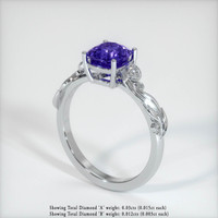1.39 Ct. Bluish Purple Sapphire Ring, Platinum 950 2