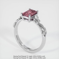 1.32 Ct. Pinkish Purple Sapphire Ring, Platinum 950 2